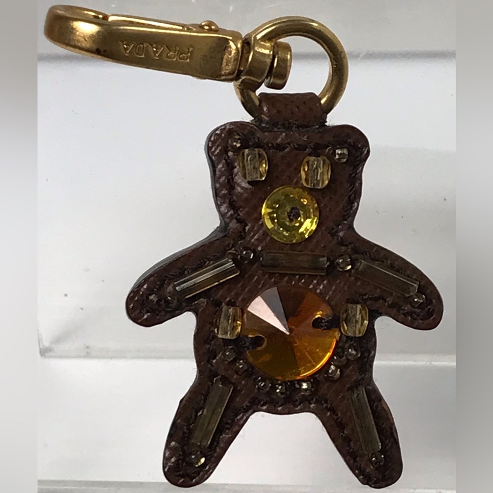 PRADA Leather Teddy Bear Keychain/ Bag Charm π»ππ₯ - Picture 8 of 13